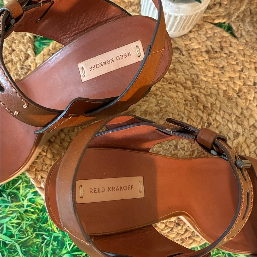 Reed Krakoff Brown Leather Platform Sandals
